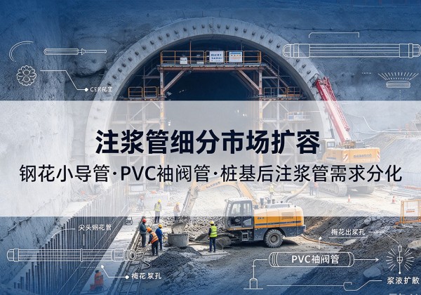 龙泉注浆管细分市场扩容，隧道钢花小导管、PVC 袖阀管、桩基后注浆管需求分化